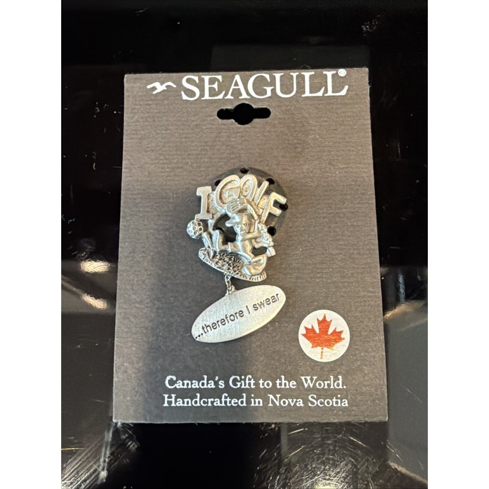 Vintage Seagull Pewter Golf Pin Therefore I Swear Canada Nova Scotia NOS
